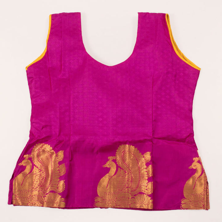 6 to 10 Yrs Size Pure Silk Kanchipuram Pattu Pavadai 10052958