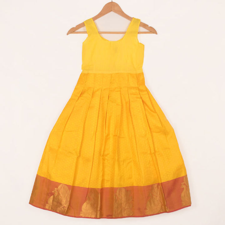 6 to 10 Yrs Size Pure Silk Kanchipuram Pattu Pavadai 10052958