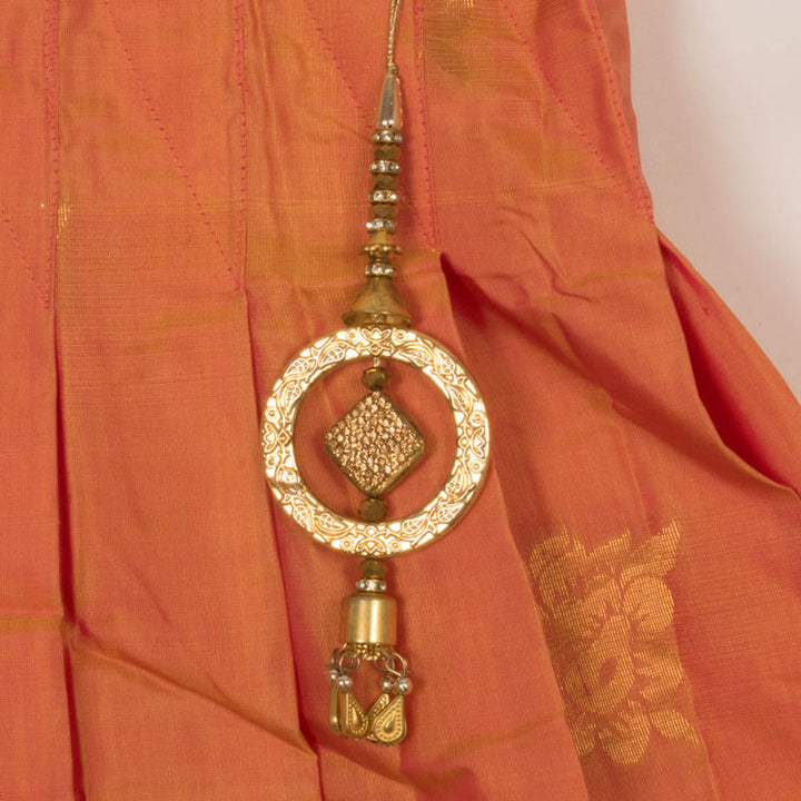 6 to 10 Yrs Size Pure Silk Kanchipuram Pattu Pavadai 10052967