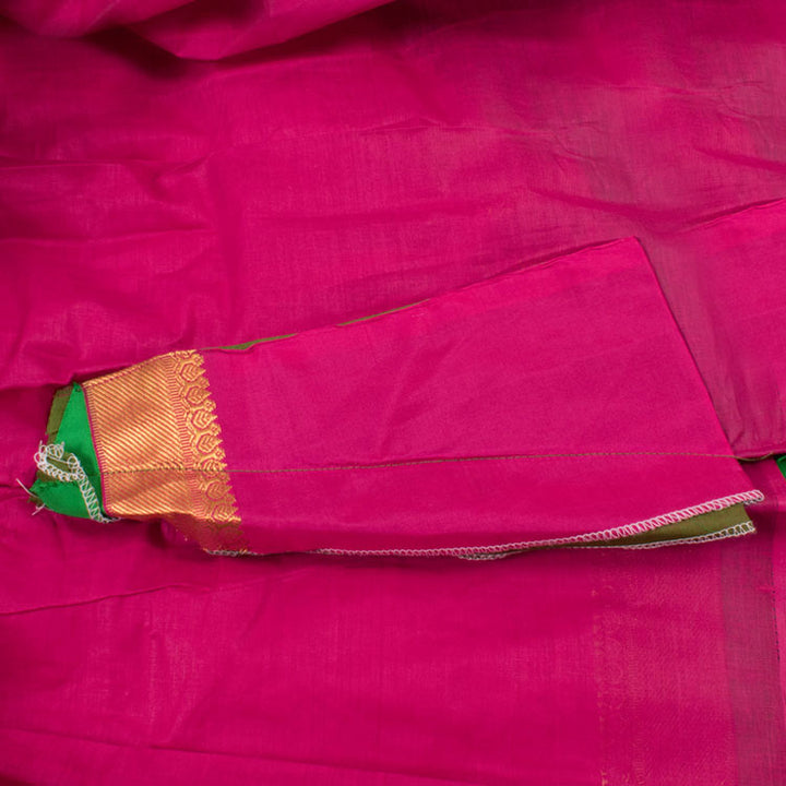 6 to 10 Yrs Size Pure Silk Kanchipuram Pattu Pavadai 10052969