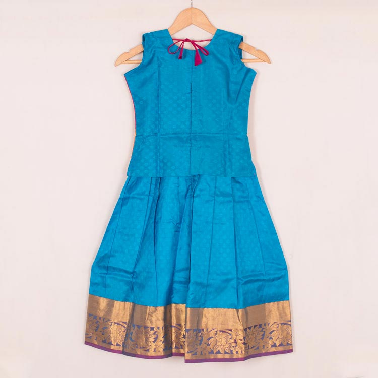 1 to 5 Yrs Size Pure Silk Kanchipuram Pattu Pavadai 10053078