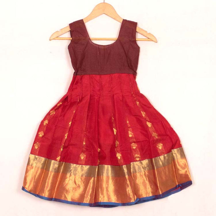 1 to 5 Yrs Size Pure Silk Kanchipuram Pattu Pavadai 10053102