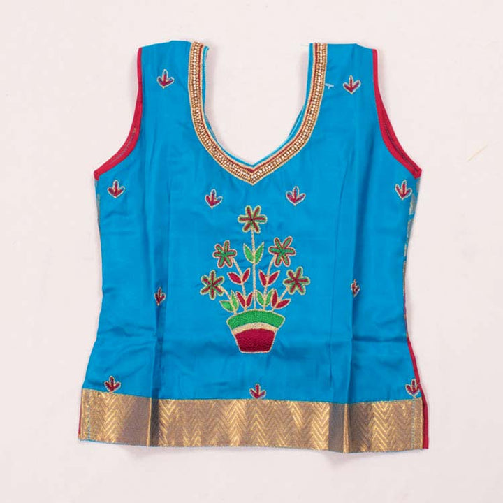 1 to 5 Yrs Size Pure Silk Kanchipuram Pattu Pavadai 10053103