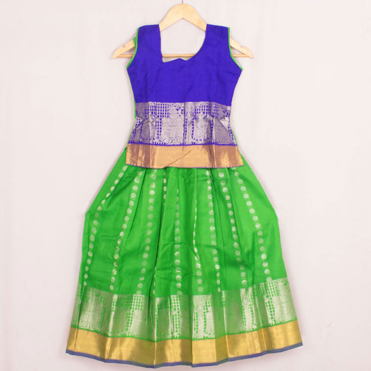 6 to 10 Yrs Size Pure Silk Kanchipuram Pattu Pavadai 10053113