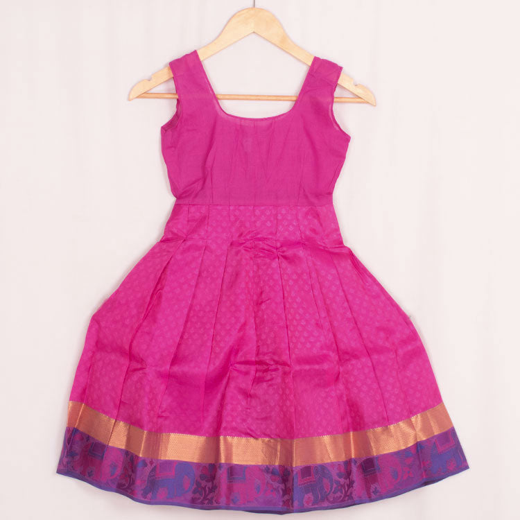 1 to 5 Yrs Size Pure Silk Kanchipuram Pattu Pavadai 10053114