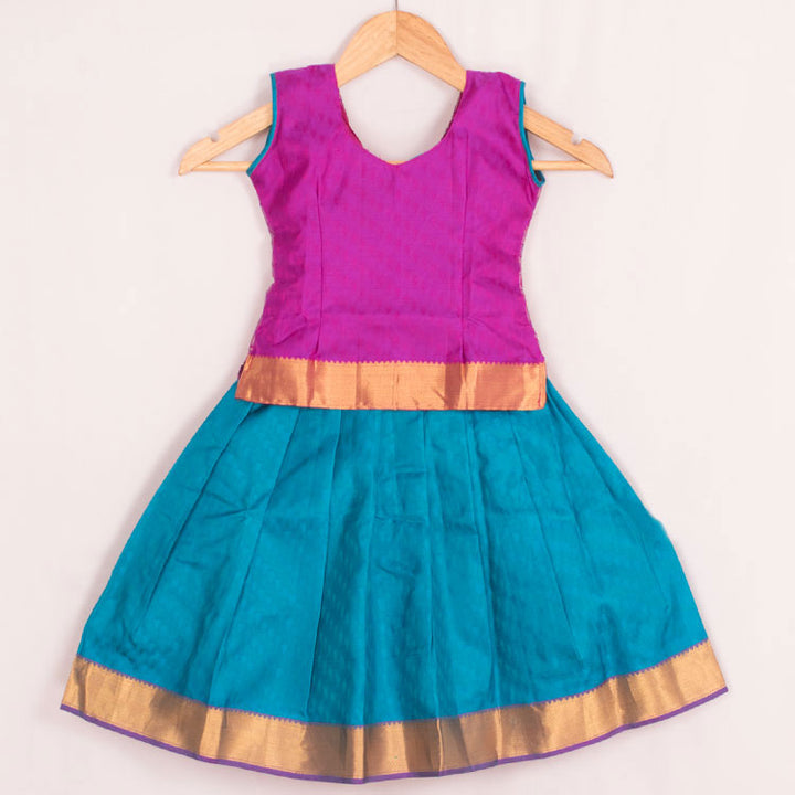 1 to 5 Yrs Size Pure Silk Kanchipuram Pattu Pavadai 10053118
