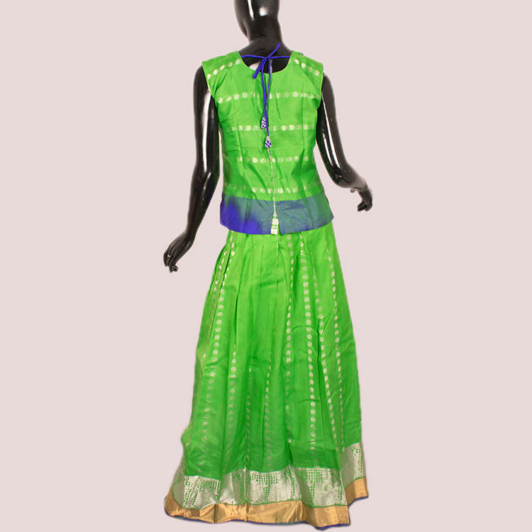 11 to 15 Yrs Size Pure Silk Kanchipuram Pattu Pavadai 10053121