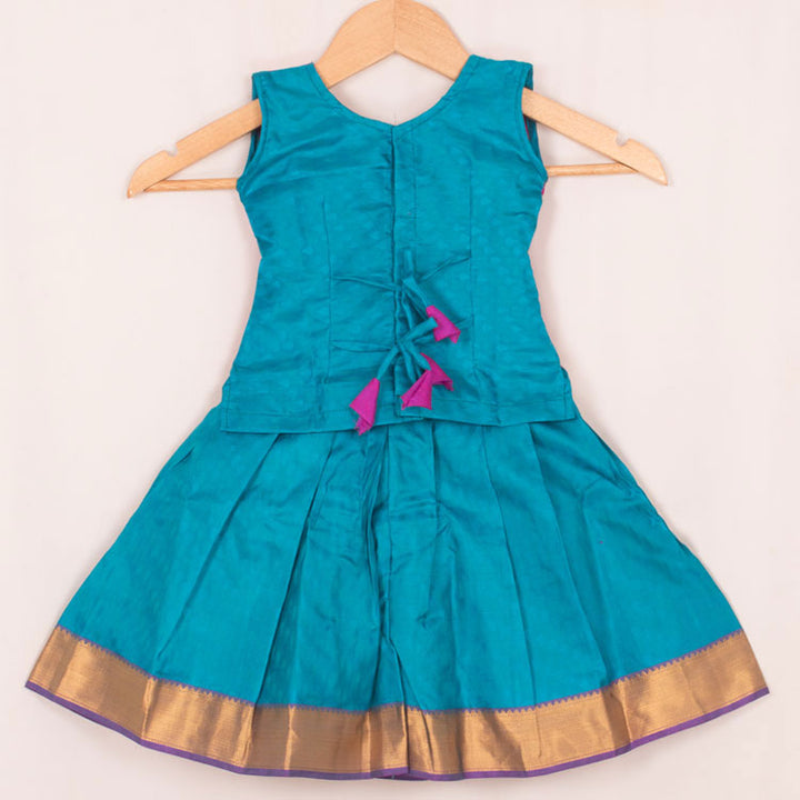 1 to 5 Yrs Size Pure Silk Kanchipuram Pattu Pavadai 10053126