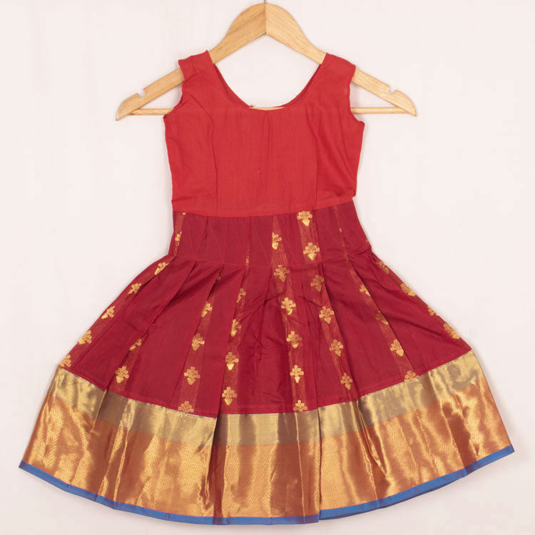 1 to 5 Yrs Size Pure Silk Kanchipuram Pattu Pavadai 10053136