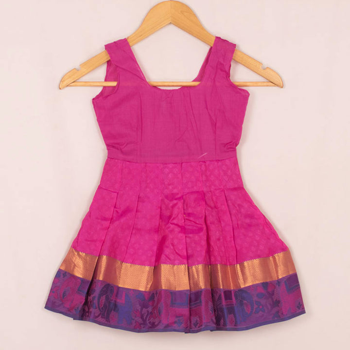 1 to 5 Yrs Size Pure Silk Kanchipuram Pattu Pavadai 10053138