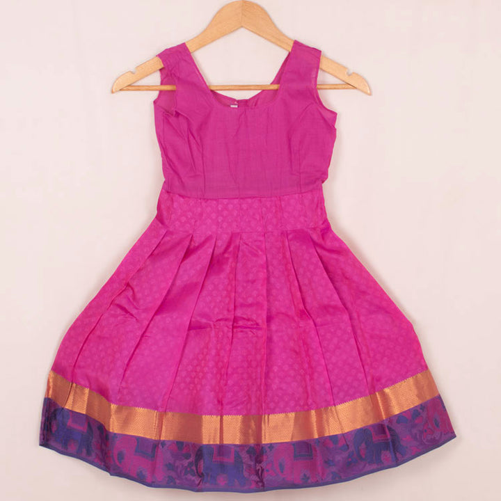 1 to 5 Yrs Size Pure Silk Kanchipuram Pattu Pavadai 10053139