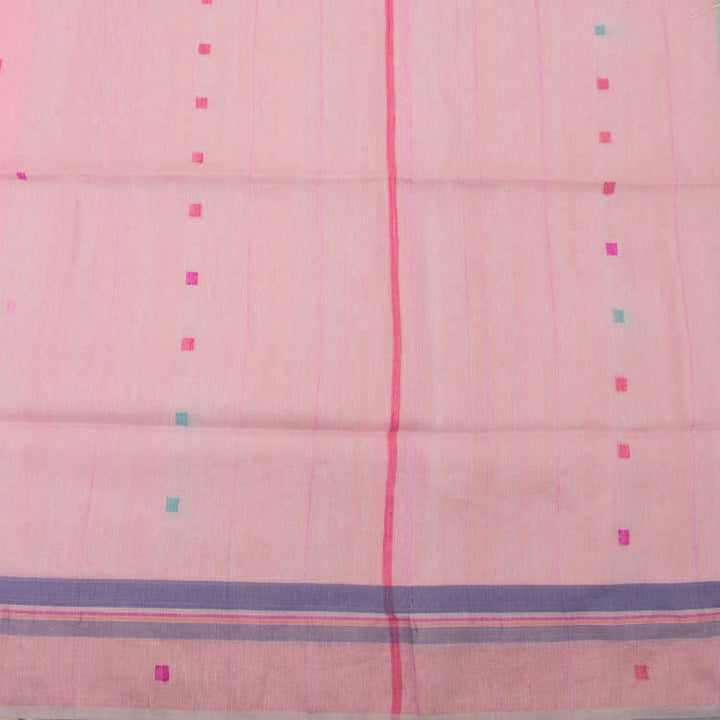 Handloom Jamdani Linen Silk Saree 10041236