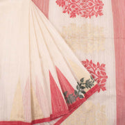 Handloom Jamdani Linen Silk Saree 10028715