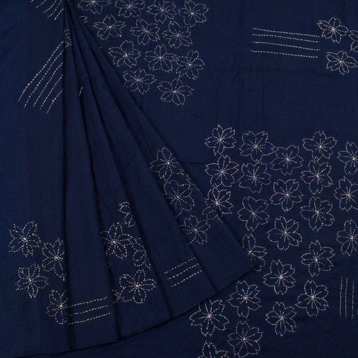 Kantha Embroidered Cotton Saree 10047604