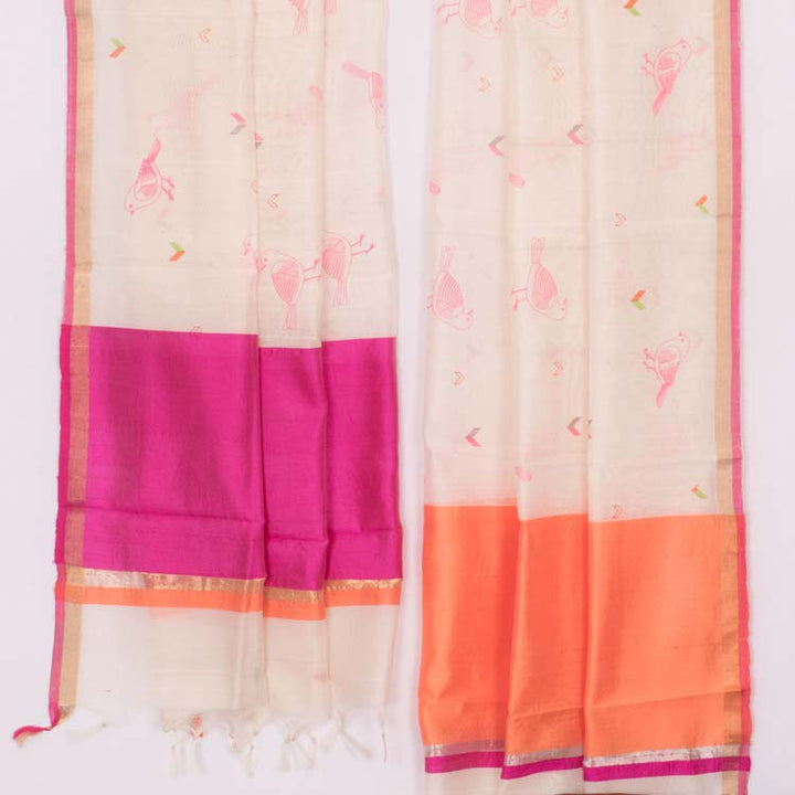 Fancy Printed Chanderi Silk Cotton Dupatta 10021615