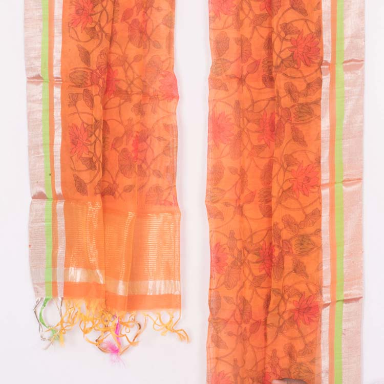 Fancy Printed Chanderi Silk Cotton Dupatta 10021771