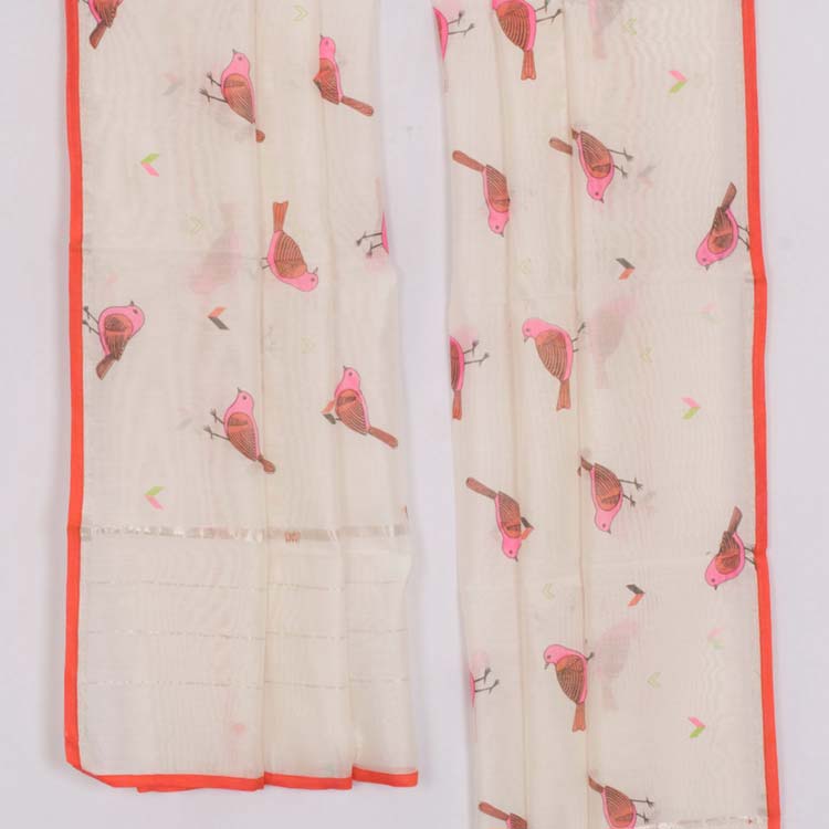 Fancy Printed Chanderi Silk Cotton Dupatta 10021863