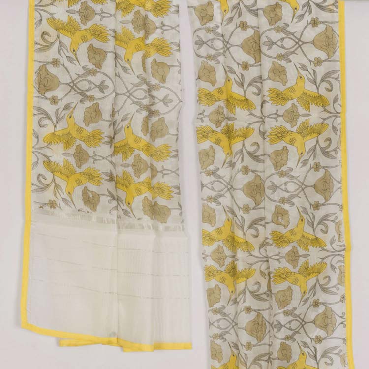 Fancy Printed Chanderi Silk Cotton Dupatta 10021867