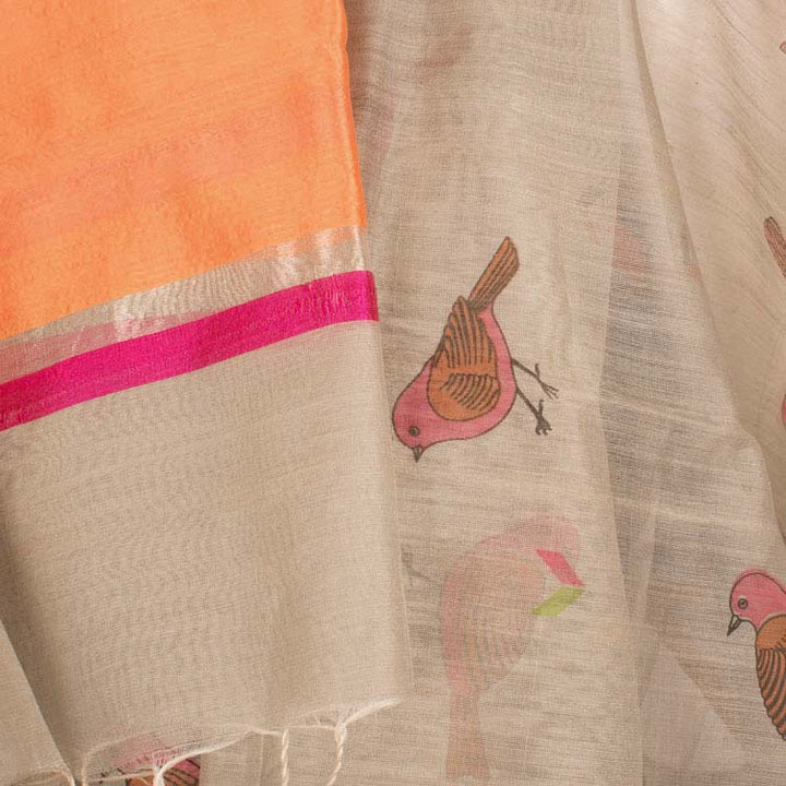 Fancy Printed Chanderi Silk Cotton Dupatta 10021878