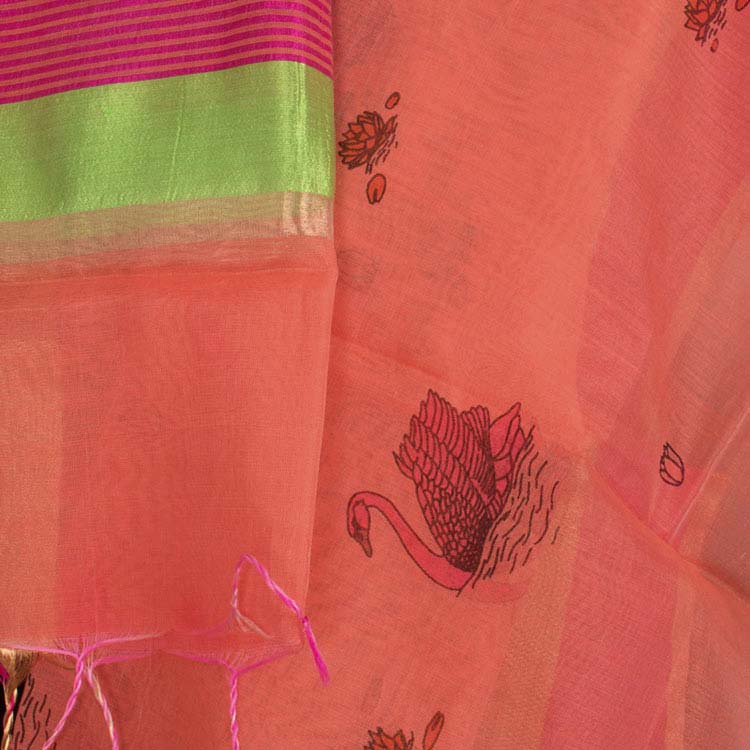 Fancy Printed Chanderi Silk Cotton Dupatta 10021883
