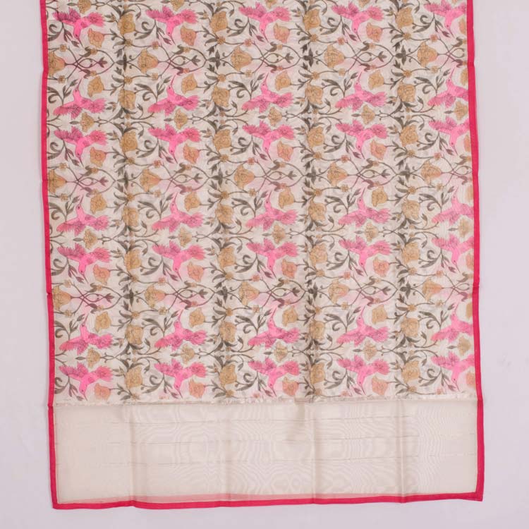 Fancy Printed Chanderi Silk Cotton Dupatta 10021886