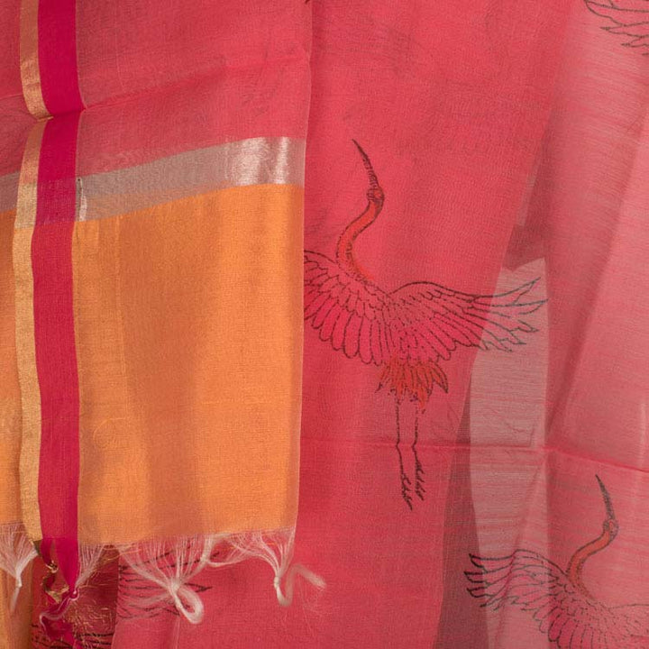 Fancy Printed Chanderi Silk Cotton Dupatta 10029394