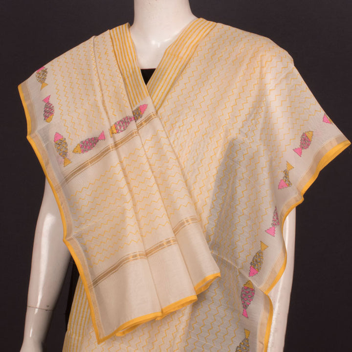 Fancy Printed Chanderi Silk Cotton Dupatta 10046012