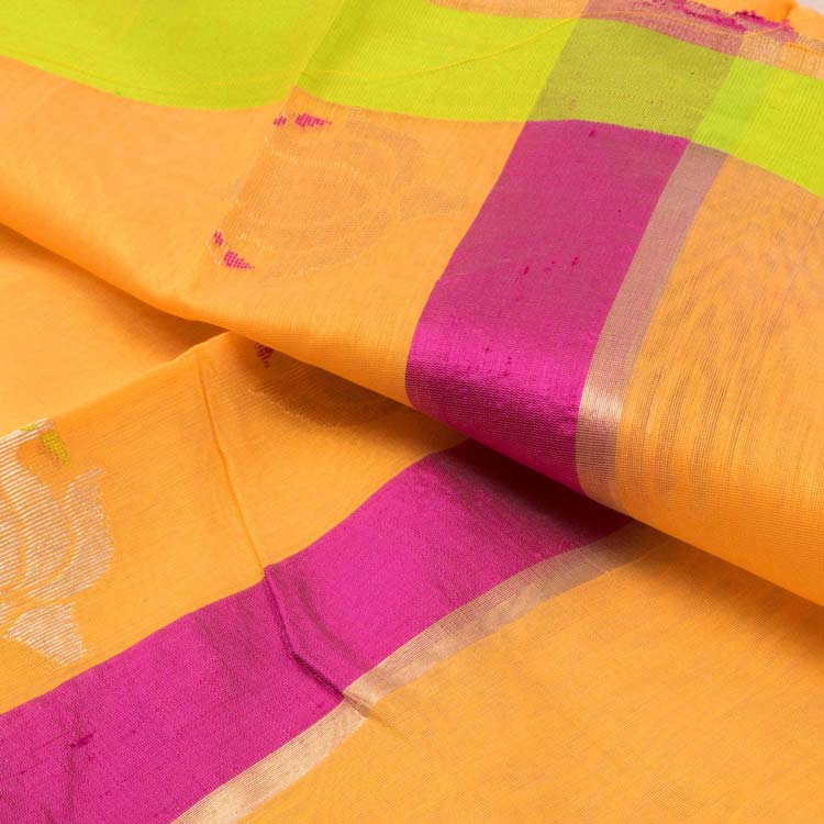 Handloom Chanderi Silk Cotton 2 pc Salwar Suit Material 10021965
