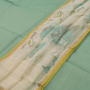 Printed Chanderi Silk Cotton 2 pc Salwar Suit Material 10041193