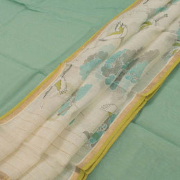 Printed Chanderi Silk Cotton 2 pc Salwar Suit Material 10041193