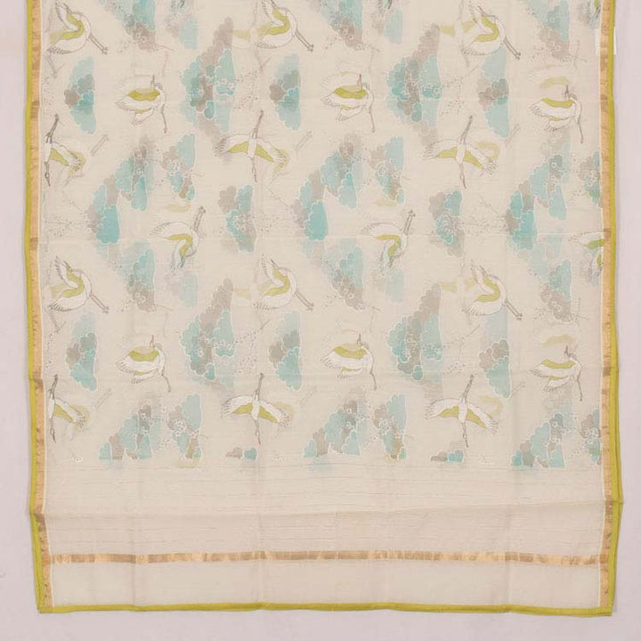 Printed Chanderi Silk Cotton 2 pc Salwar Suit Material 10041193