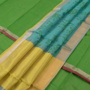 Printed Chanderi Silk Cotton 2 pc Salwar Suit Material 10041816