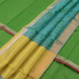 Printed Chanderi Silk Cotton 2 pc Salwar Suit Material 10041816