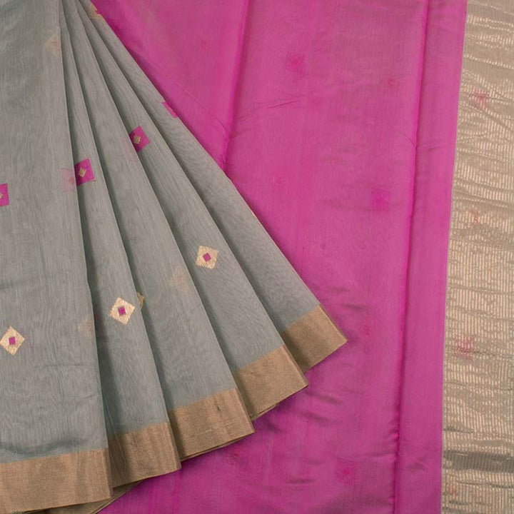 Handloom Chanderi Silk Cotton Saree 10019346