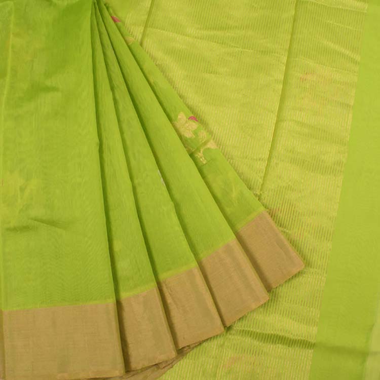 Handloom Chanderi Silk Cotton Saree 10019353