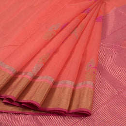 Handloom Chanderi Silk Cotton Saree 10022923