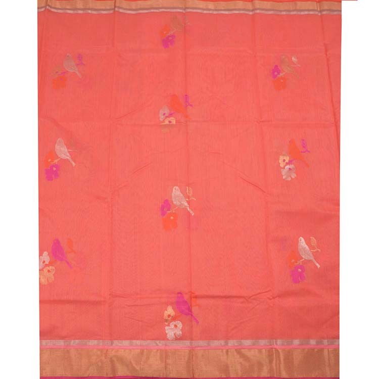 Handloom Chanderi Silk Cotton Saree 10022923