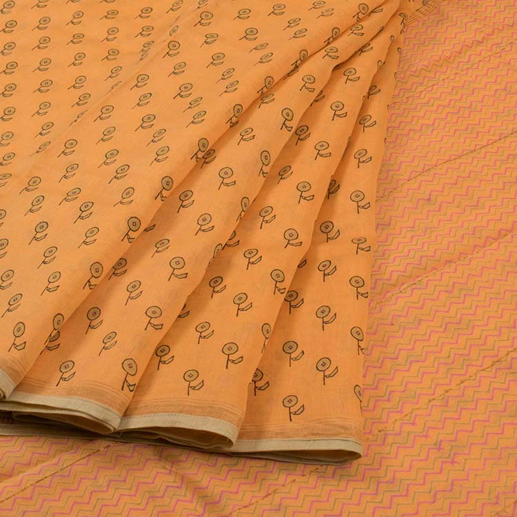 Printed Handloom Chanderi Silk Cotton Saree 10025654