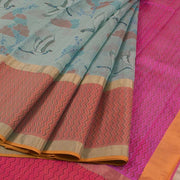 Printed Handloom Chanderi Silk Cotton Saree 10029404