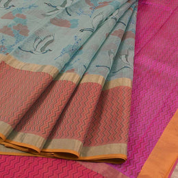 Printed Handloom Chanderi Silk Cotton Saree 10029404