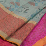 Printed Handloom Chanderi Silk Cotton Saree 10029404