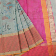 Printed Handloom Chanderi Silk Cotton Saree 10029404