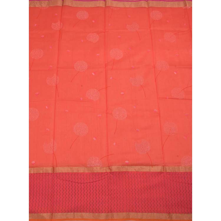 Printed Handloom Chanderi Silk Cotton Saree 10029406