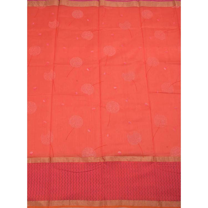 Printed Handloom Chanderi Silk Cotton Saree 10029406