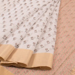 Printed Handloom Chanderi Silk Cotton Saree 10034819