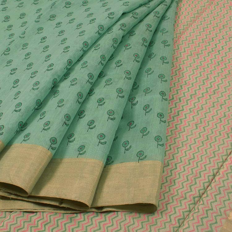 Printed Handloom Chanderi Silk Cotton Saree 10034821