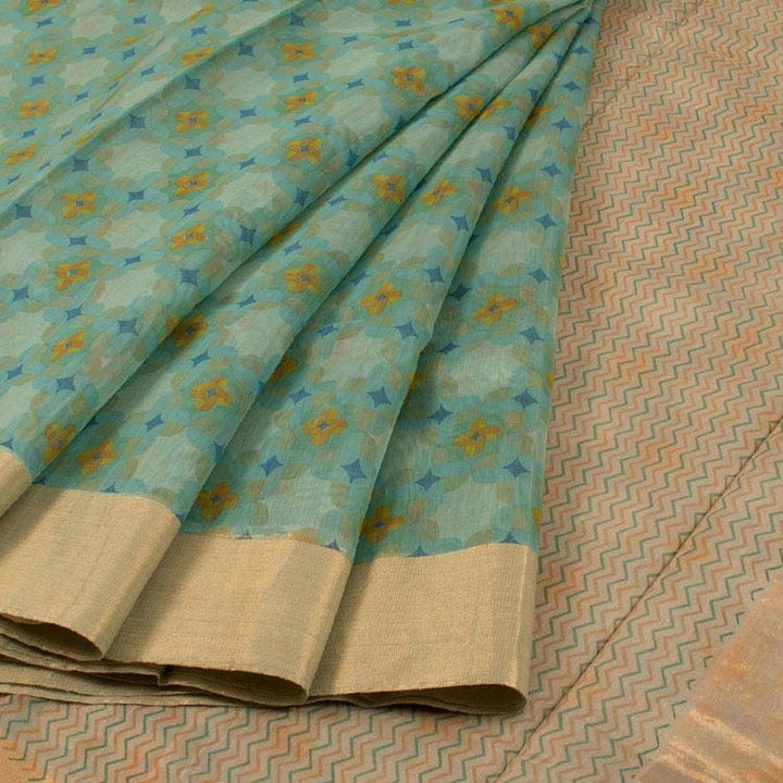 Printed Handloom Chanderi Silk Cotton Saree 10034824