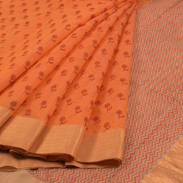 Printed Handloom Chanderi Silk Cotton Saree 10034826