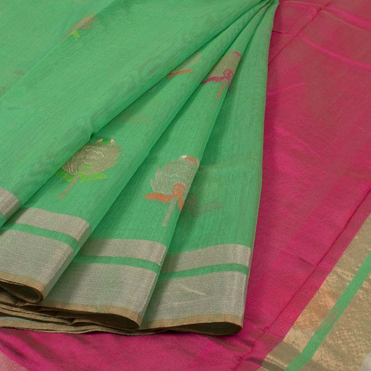 Handloom Chanderi Silk Cotton Saree 10034843