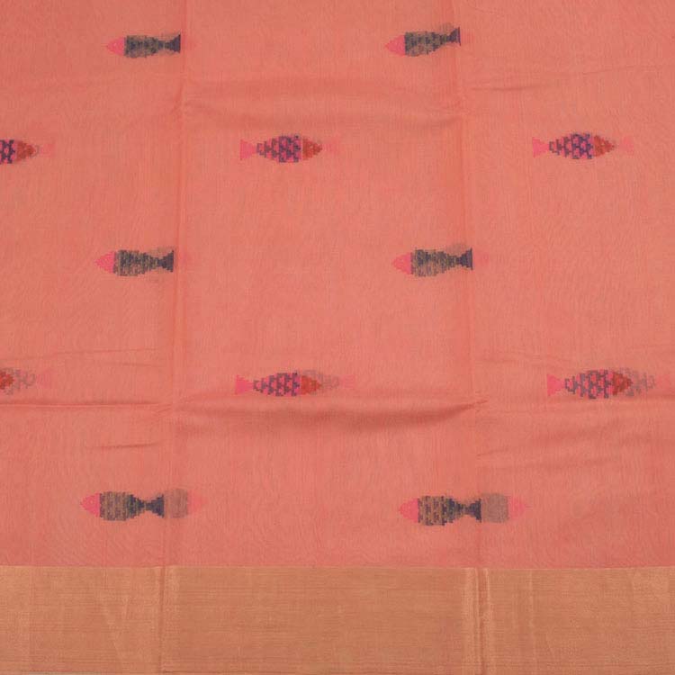 Printed Handloom Chanderi Silk Cotton Saree 10045206